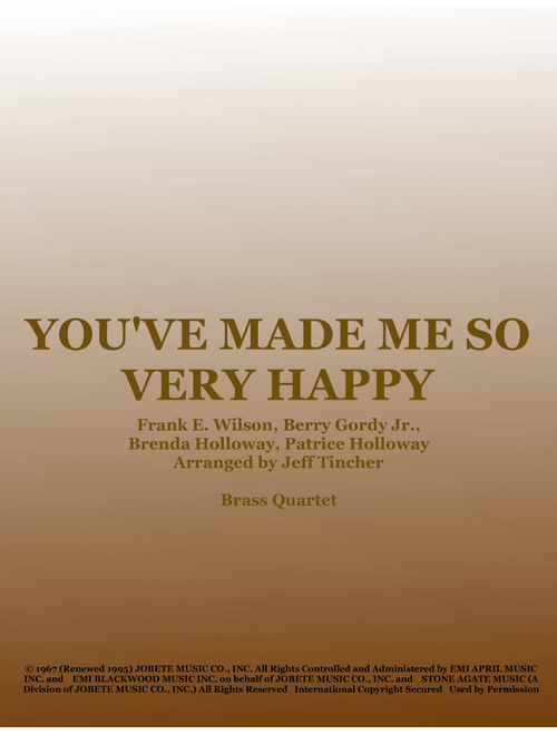 You've Made Me So Very Happy (Arr. Jeff Tincher) - Brenda Holloway (Brass Ensemble)