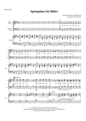 Hitler Spring Time Play Official version of Springtime for hitler Sheet Music by Mel ...