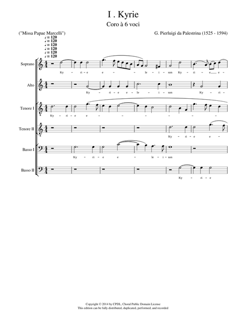 Missa Papae Marcelli - Giovanni Pierluigi da Palestrina