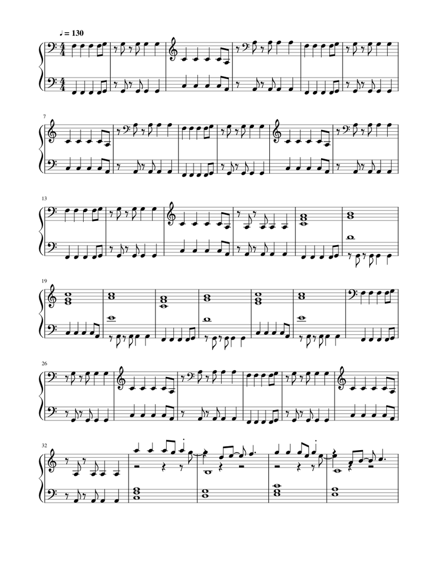 Piano 3 Sheet music for Piano (Solo) Easy | Musescore.com