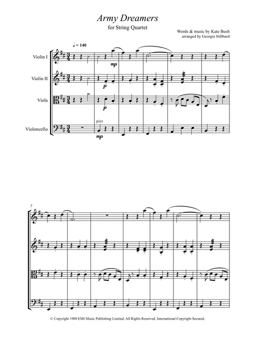 Army Dreamers (Arr. Georgia Stibbard) - Kate Bush (String Quartet)