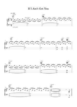 Play Official version of If I Ain't Got You Sheet Music by Alicia