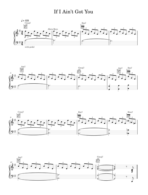 If I Ain't Got You - Alicia Keys (Piano-Voice-Guitar)