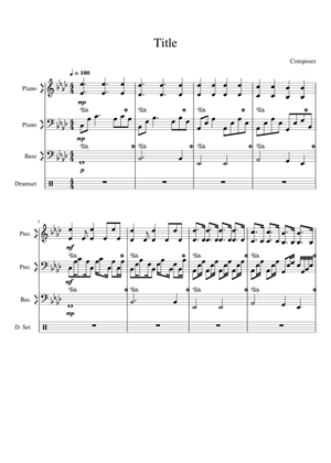 Luv (Sic) Part 4 - Nujabes Sheet Music for Piano, Drum group