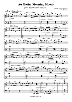 Morning Mood from Peer Gynt Suite No. 1 – Edvard Grieg – Piano Version ...