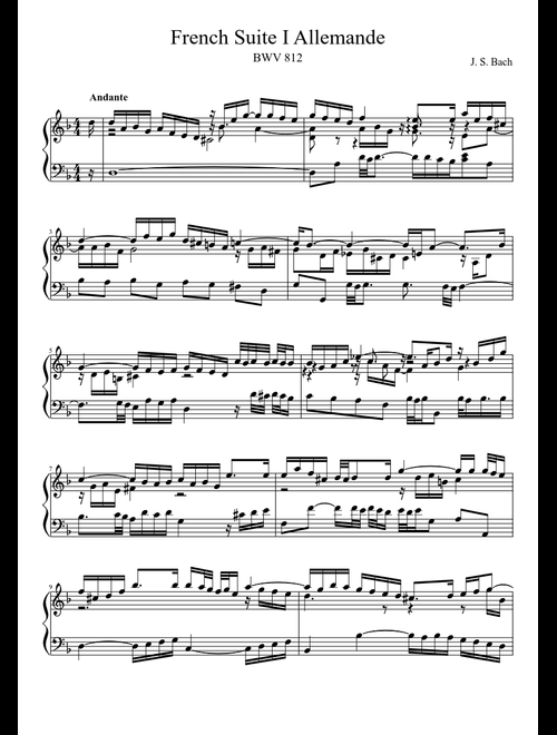 French Suites (A= 440Hz) sheet music by verits99 | Play, print