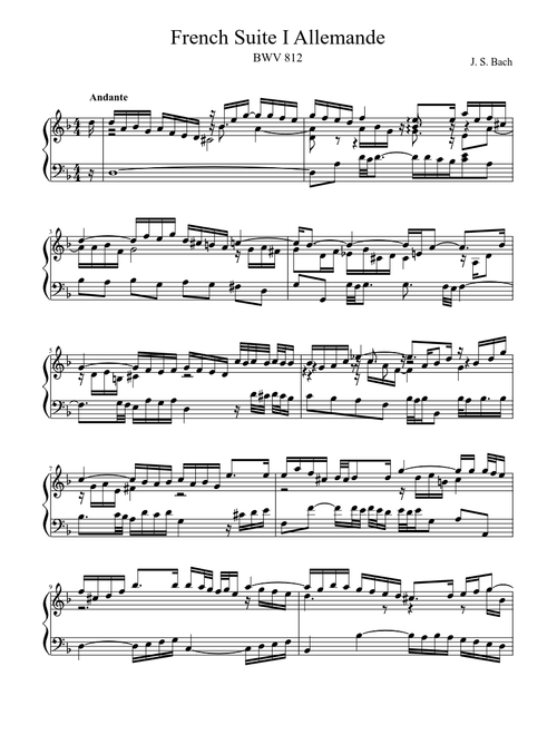 French Suites (A= 440Hz) sheet music by verits99 | Play, print