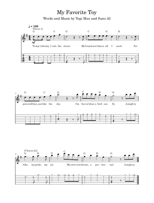 My Favorite Toy in G Major