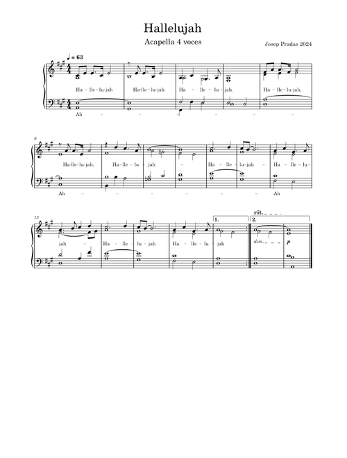 Hallelujah - Acapella 4 voces