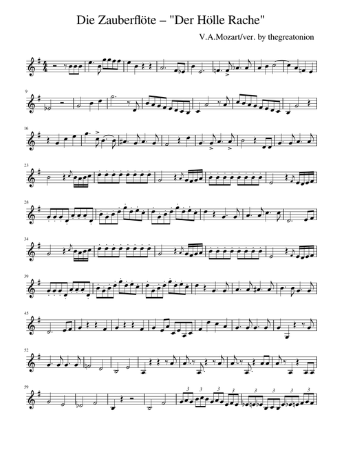 Der Hölle Rache – Wolfgang Amadeus Mozart Queen of the Night Aria