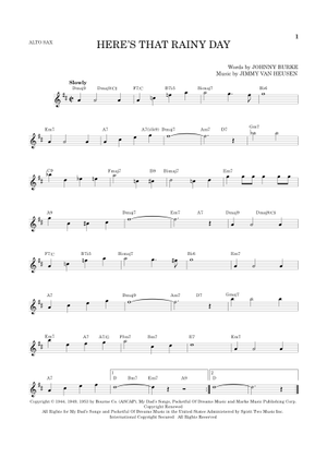 Play Official version of Here's that rainy day Sheet Music by