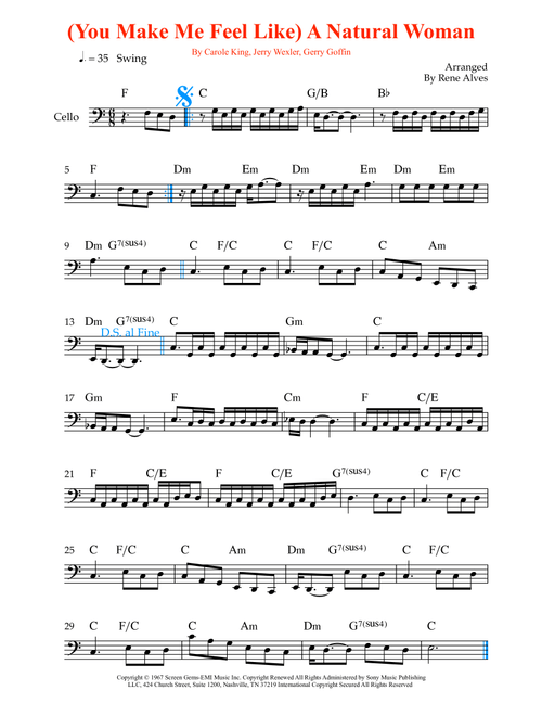 (You Make Me Feel Like) A Natural Woman (Arr. Rene Alves) - Aretha Franklin (Cello Solo)