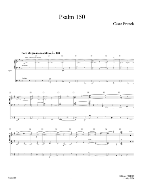 Psaume 150 (Bass voice) - César Franck