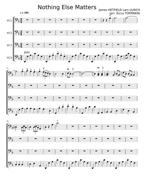 Nothing Else Matters Apocalyptica EASY