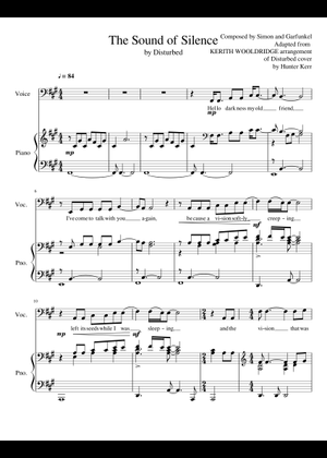 The Sound of Silence Disturbed Version(for Piano and Bass Voice)