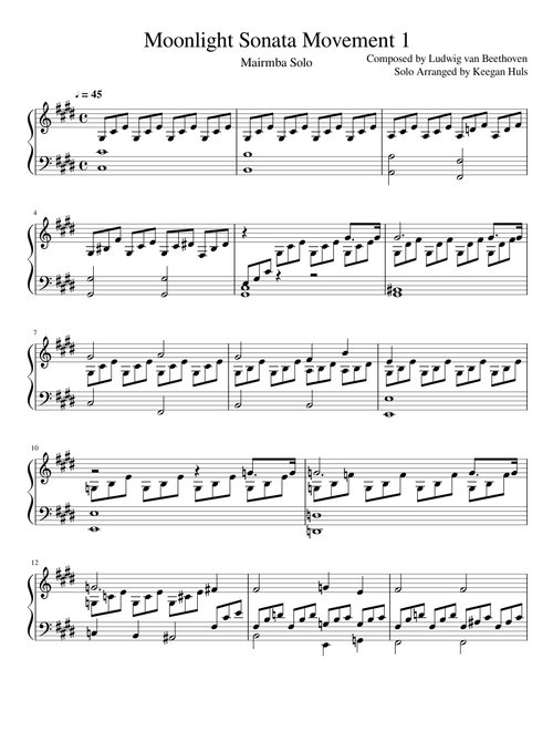 Moonlight Sonata Movement 1