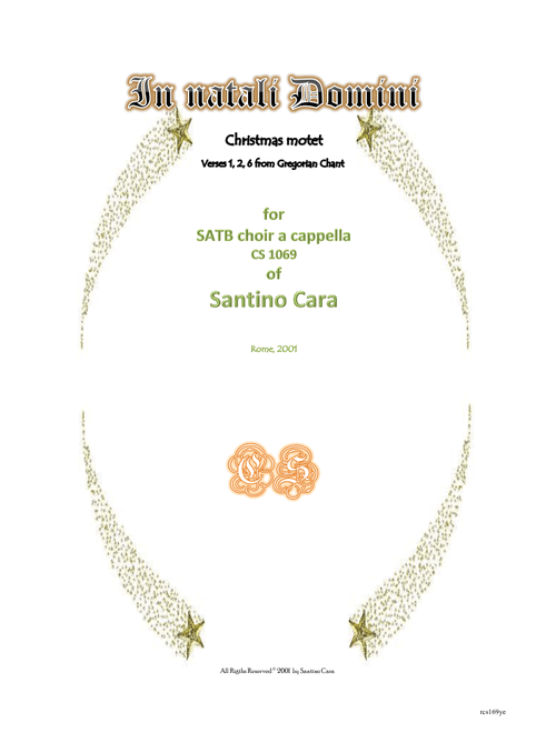 In natali Domini - Christmas motet for SATB choir a cappella - Santino Cara (Choral, SATB)