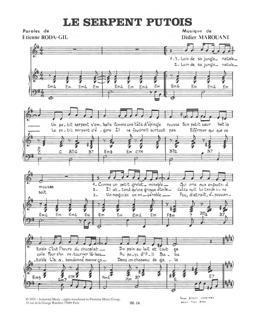 Le Serpent Putois - Didier Marouani (Piano Vocal)