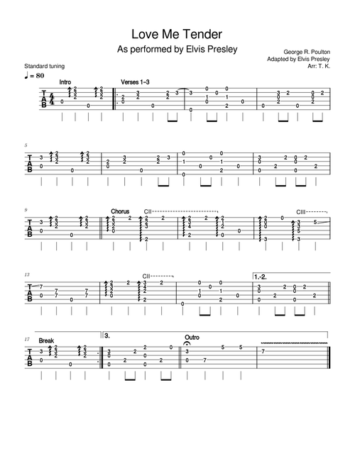 Love Me Tender - Elvis Presley