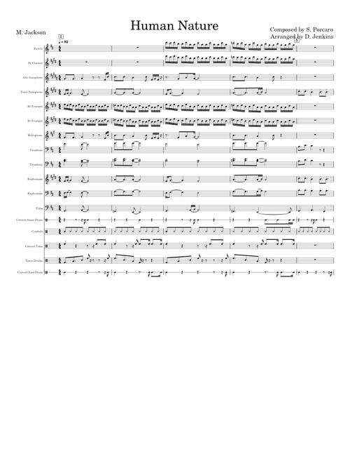 Human Nature –(BAND ARRANGEMENT) Michael Jackson
