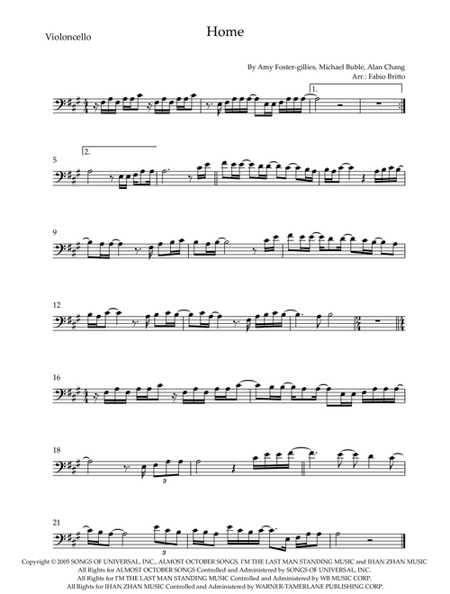 Home (Arr. Fabio Britto) - Blake Shelton (Cello Solo)
