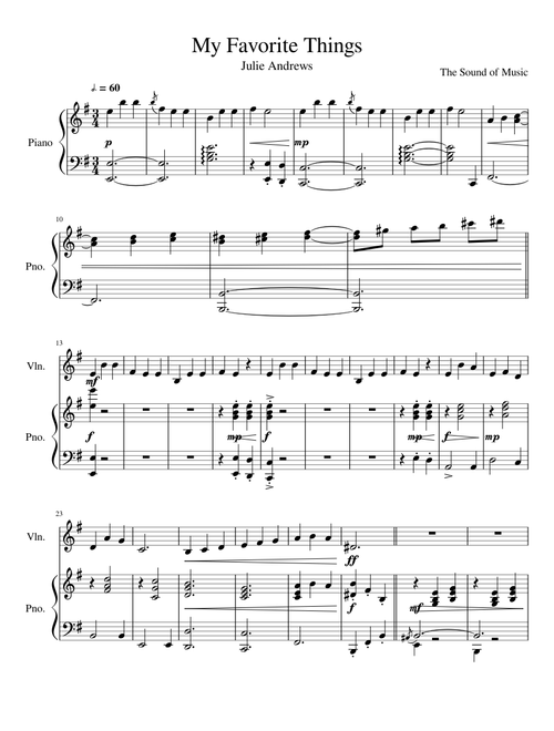 My Favorite Things Violin