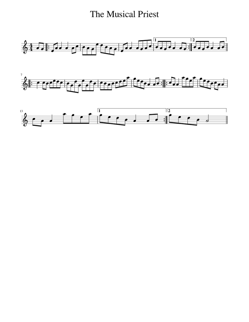The Musical Priest Sheet music for Piano (Solo) Easy