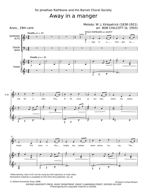 Away in a manger - William J. Kirkpatrick