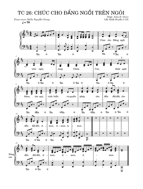 TC 26: CHÚC CHO ĐẤNG NGỒI TRÊN NGÔI