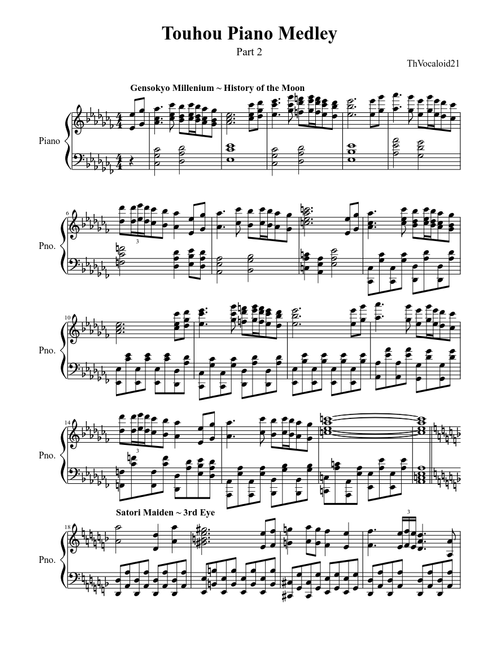 Touhou Piano Medley Part 2