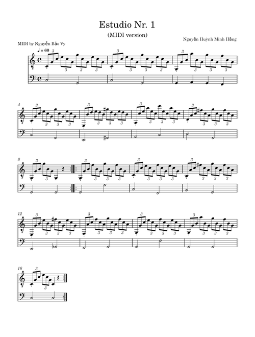 Estudio Nr. 1 – Nguyễn Bảo Vy