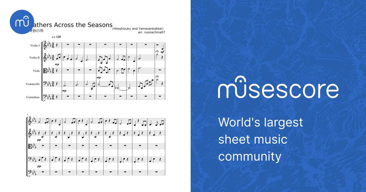 四季折の羽 - Feathers Across the Seasons Sheet music for