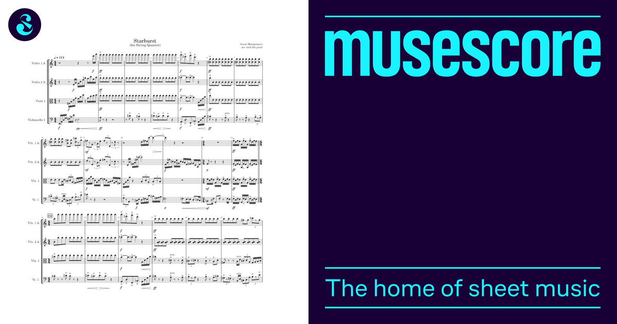 Starburst for String Quartet Jessie Montgomery Sheet music for Viola