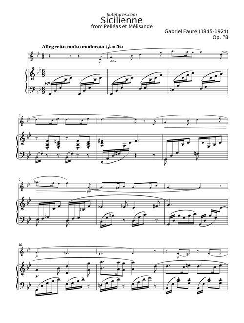 Sicilienne, Op.78 - Gabriel Fauré