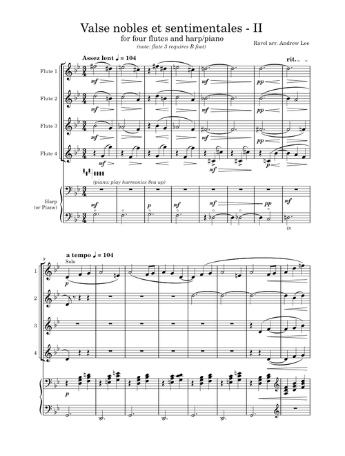 Ravel Valses nobles et sentimentales sheet music by AndewMole 