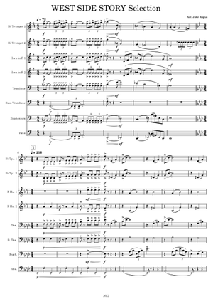 West side story – Leonard Bernstein West Side Story Medley Sheet