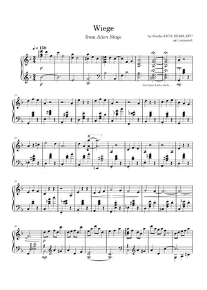 Wiege Notes wiege - alien stage Sheet Music for Piano (Solo) | MuseScore.com