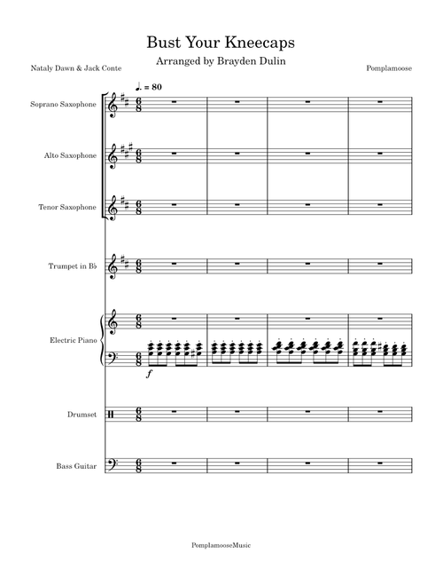 Bust your kneecaps – Pomplamoose Bust Your Knee Caps Arrangement