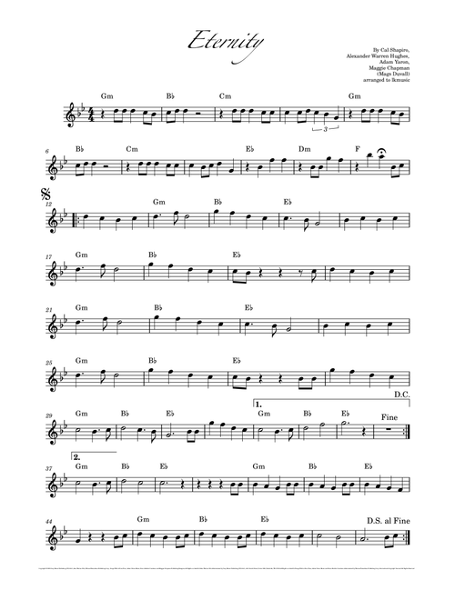Eternity (Arr. Lkmusic) - Alex Warren (Flute Solo)