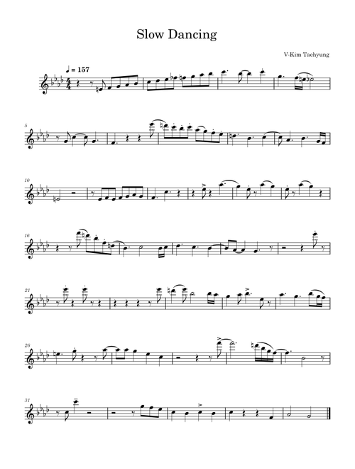 Slow Dancing - V (Flue Solo)