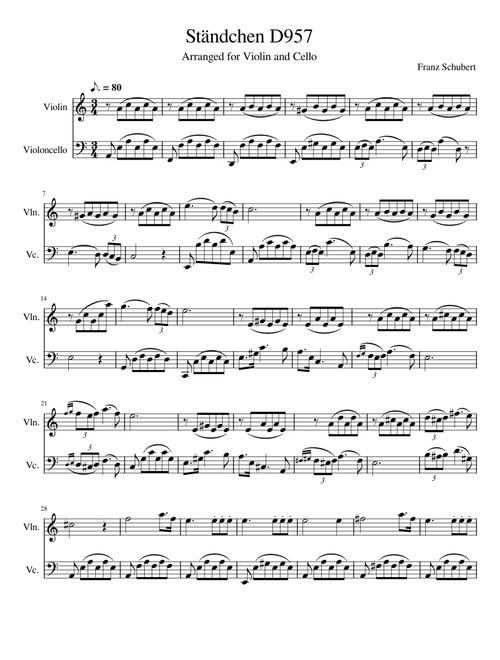 Schwanengesang, No. 4, Ständchen, D 957 – Franz Schubert