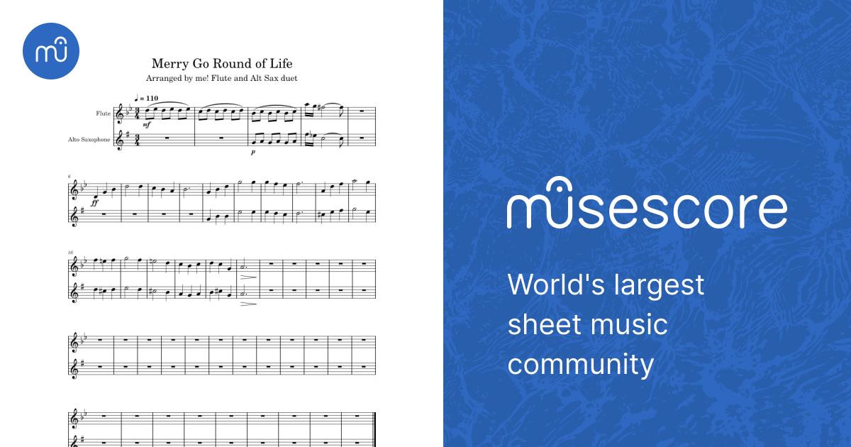 Merry-Go-Round of Life – Joe Hisaishi Short Alto Sax and C Flute