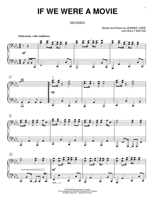 If We Were A Movie - Hannah Montana, Miley Cyrus (Piano Duet)