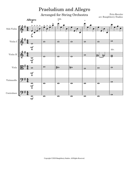 Praeludium and Allegro