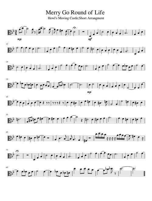 Merry Go Round of Life~ Howl's Moving Castle~ Joe Hisaishi