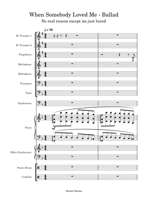 When She Loved Me (from Toy Story 2) – Sarah McLachlan When Somebody Loved Me O O - Ballad