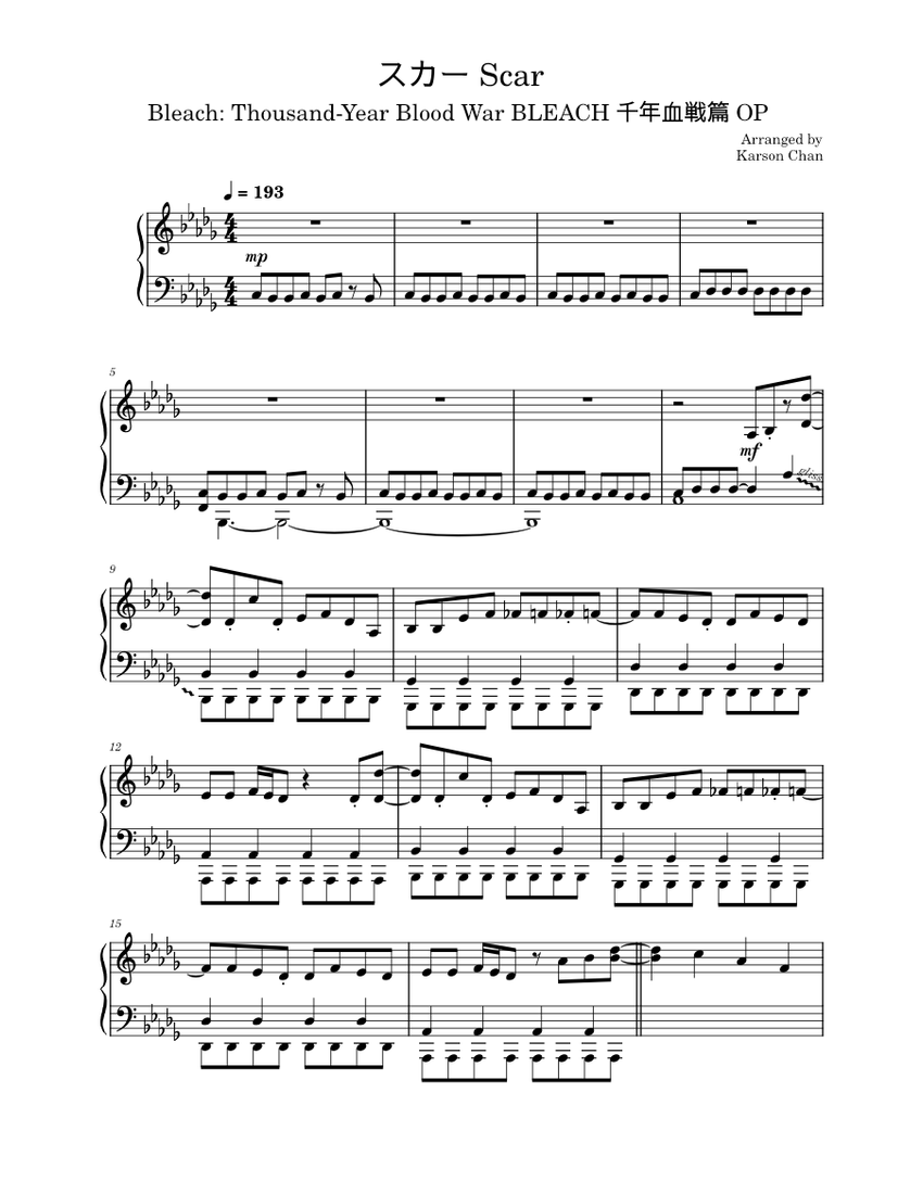 [Preview] スカー Scar Full Version (Bleach ThousandYear Blood War BLEACH
