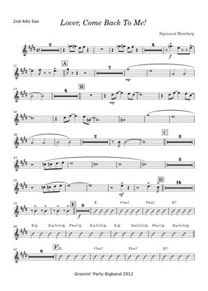 Lover, Come Back to Me! Sheet Music with Chords for Piano (Solo