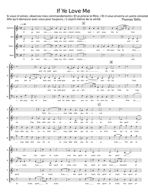If ye love me - Thomas Tallis