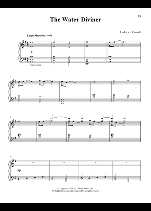 Play Official version of The Water Diviner Sheet Music by Ludovico ...